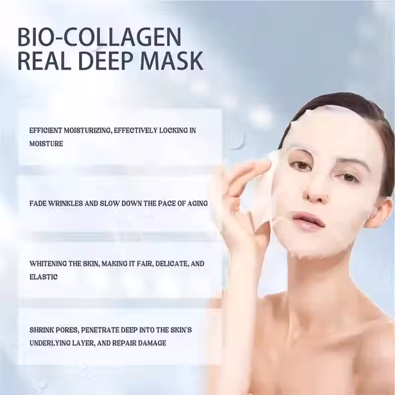 Thumbnail: Bio-Collagen Face Mask Collagen Protein Hydrogel Soft Gel Mask Deep Moisturizing