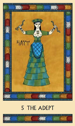 5 The Adept from the Minoan Tarot by Laura Perry