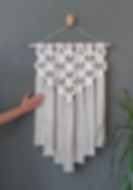 Macramé wandhanger naturel handgemaakt