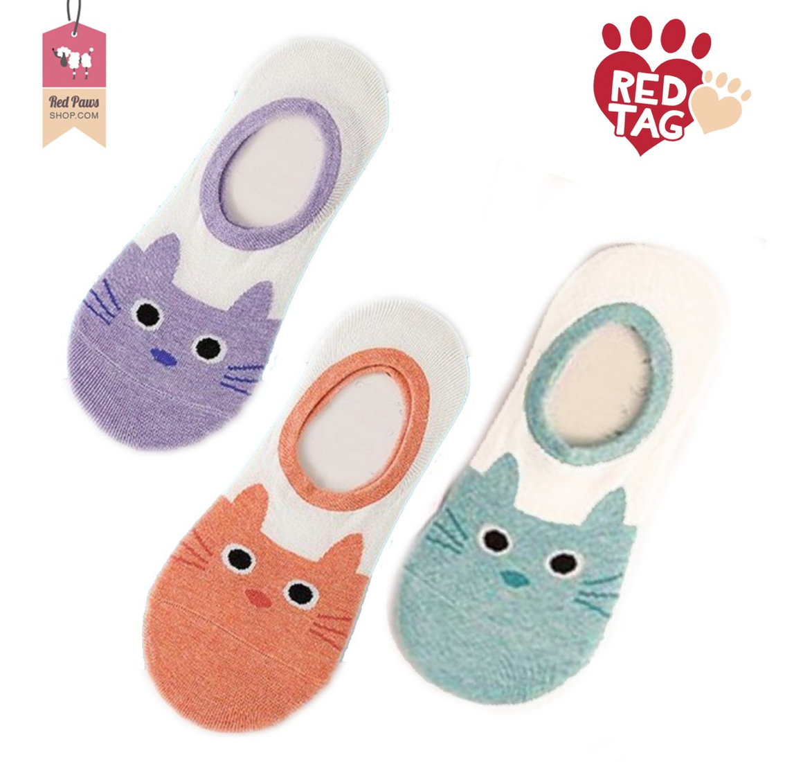 Kitty Print Ankle Socks