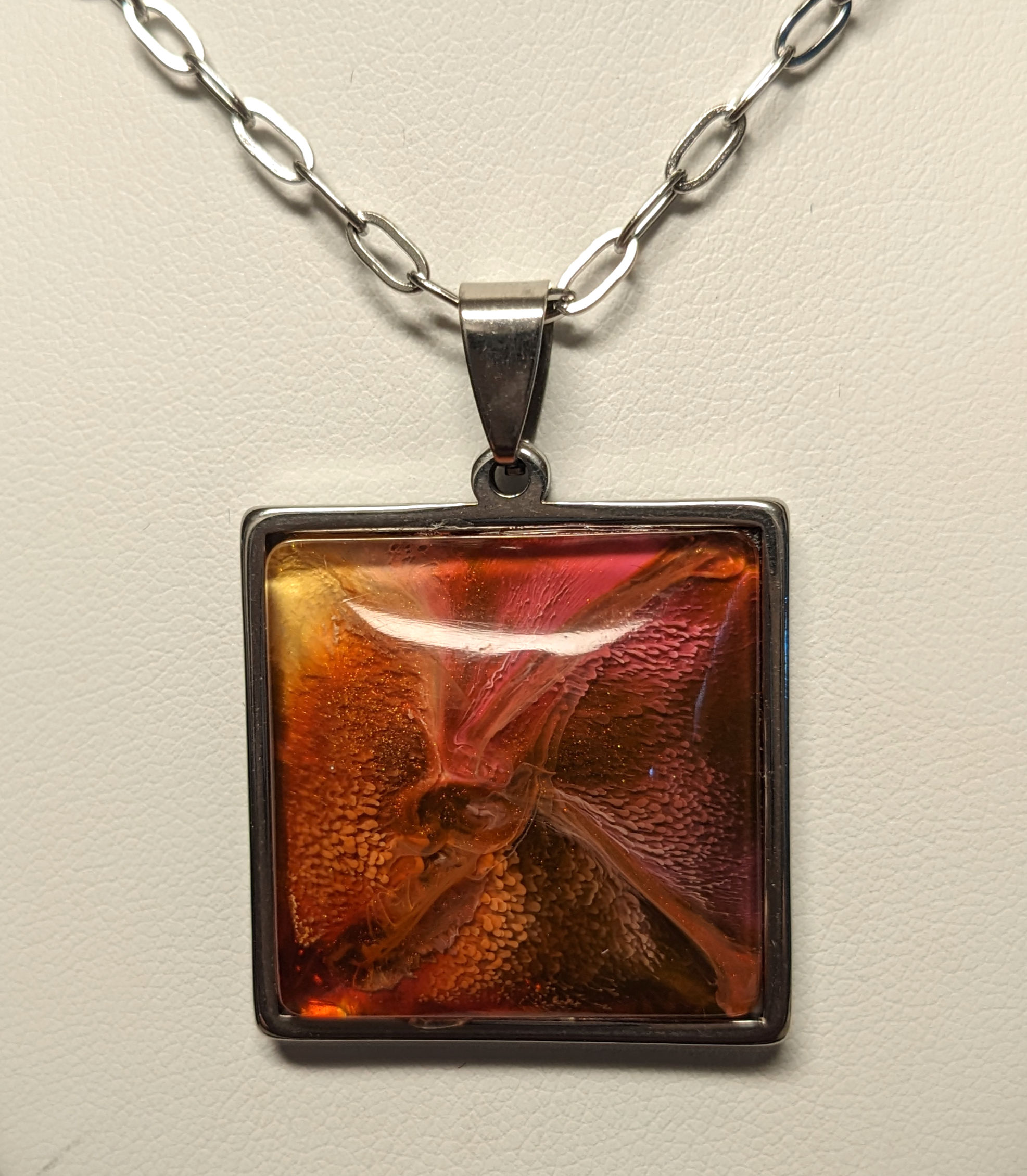 25 mm square pendant
