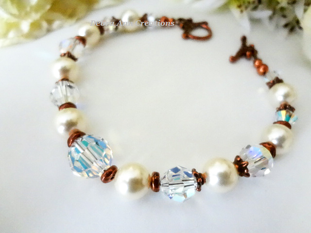 Thumbnail: Pearl and Crystal Bracelet Set BRSTPL2012