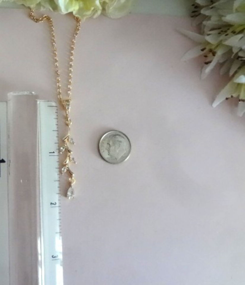Thumbnail: Leaf Cubic Zirconia Necklace