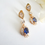 Thumbnail: Sold Out! Oval Sapphire Baguette Cubic Zirconia Gold Wedding Earrings BRER4023