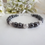 Thumbnail: Dark Grey Hematite and Crystal Formal Bracelet BRHEM3022