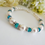 Thumbnail: Pearl and Blue Zircon Crystal Bracelet BRTHBR1015