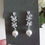Thumbnail: Pearl and Crystal Cluster Pearl Drop Wedding Earrings