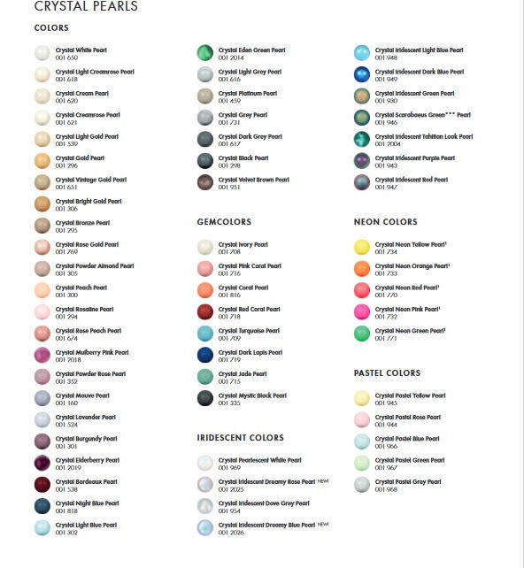 Thumbnail: Pearl Color Chart