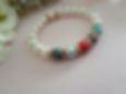 Thumbnail: Mothers Pearl Stretch Birthstone Bracelet MBR9010