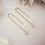 Thumbnail: Gold Threader Earrings with CZ Triangle Dangle