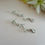 Thumbnail: Cubic Zirconia Crystal Leaf and Teardrop Wedding Earrings BRER4073