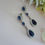 Thumbnail: Sapphire Teardrop Dangle and Inverted Teardrop Stud Post Earrings