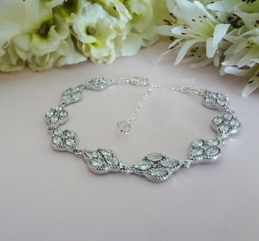 Thumbnail: Marquise Crystal Bridal Bracelet BRCRYST3023
