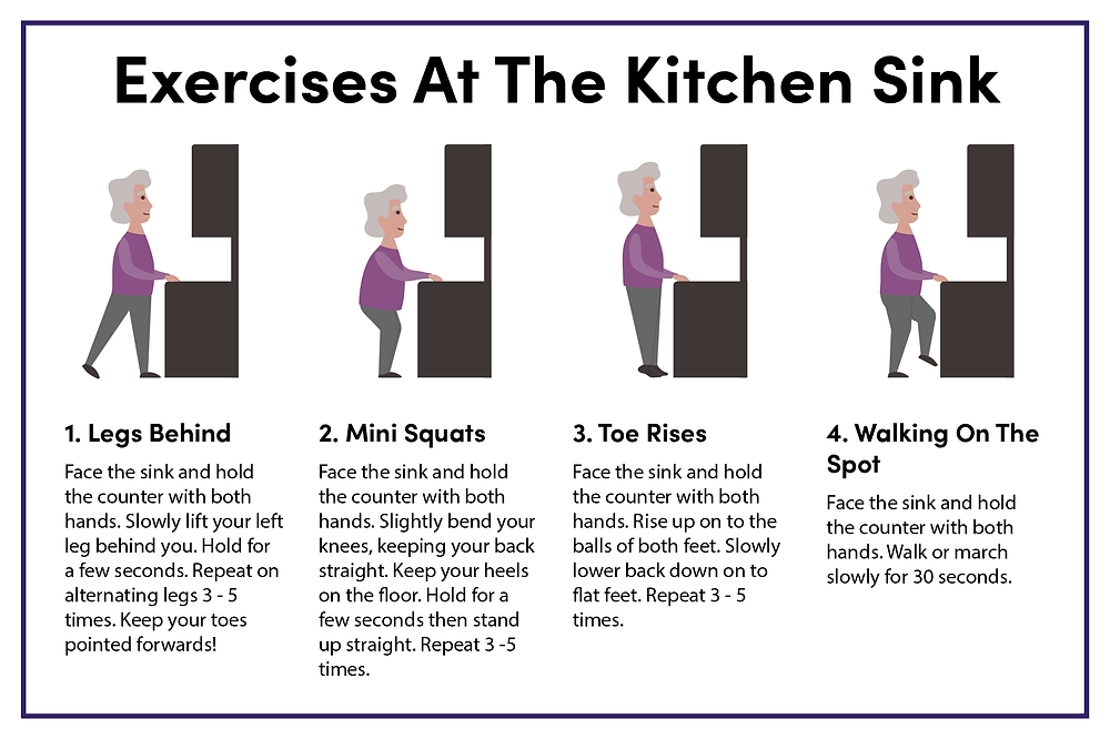 Aging in place_exercises at the kitchen sink