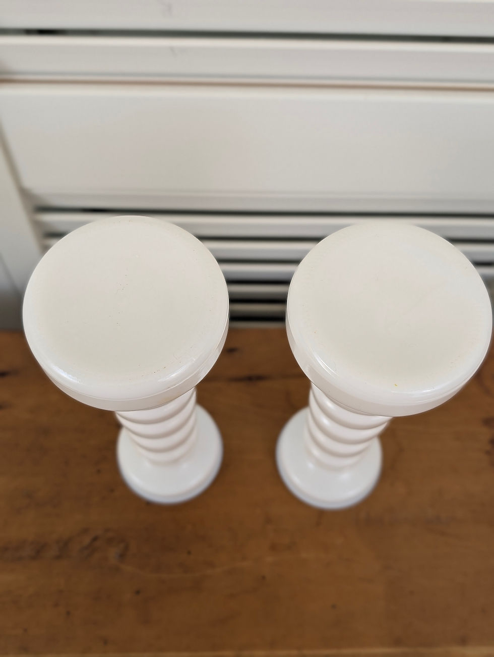 Thumbnail: Anchor Hocking Milk Glass Vases Stacked Design
