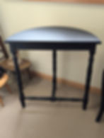 Thumbnail: Modern Oak Half Moon Side Table Black