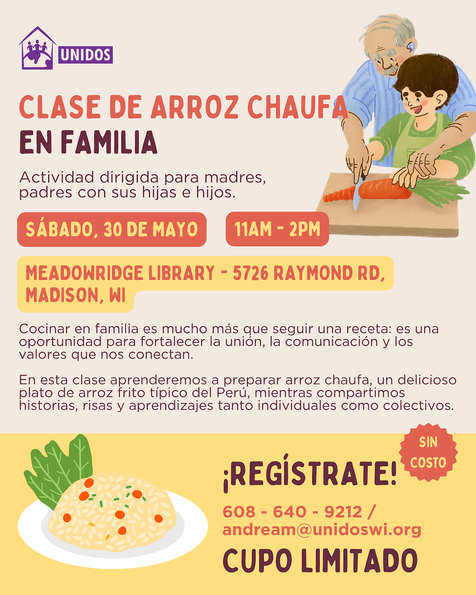 Clase de arroz chaufa en familia