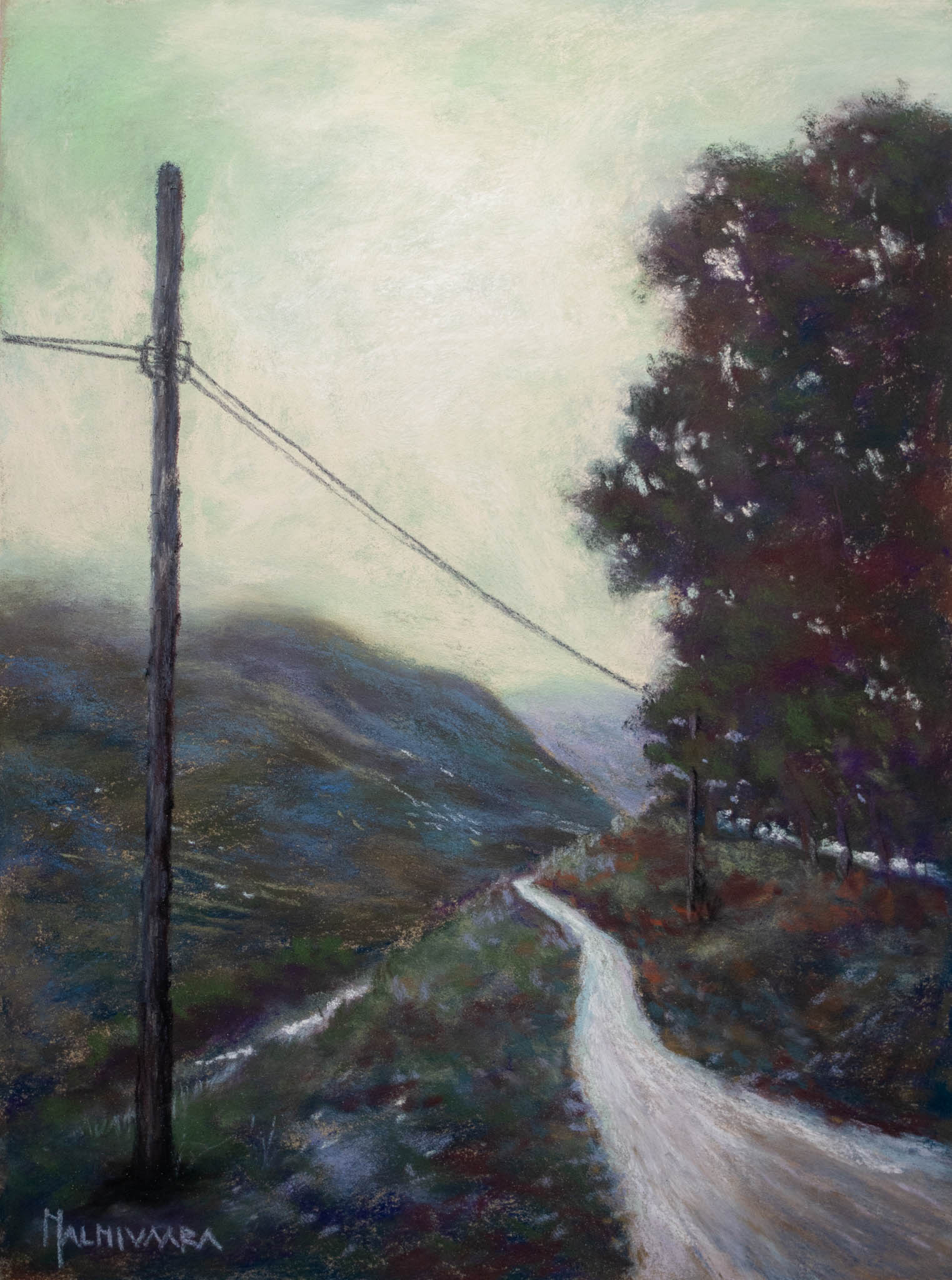 Road by the mounting side