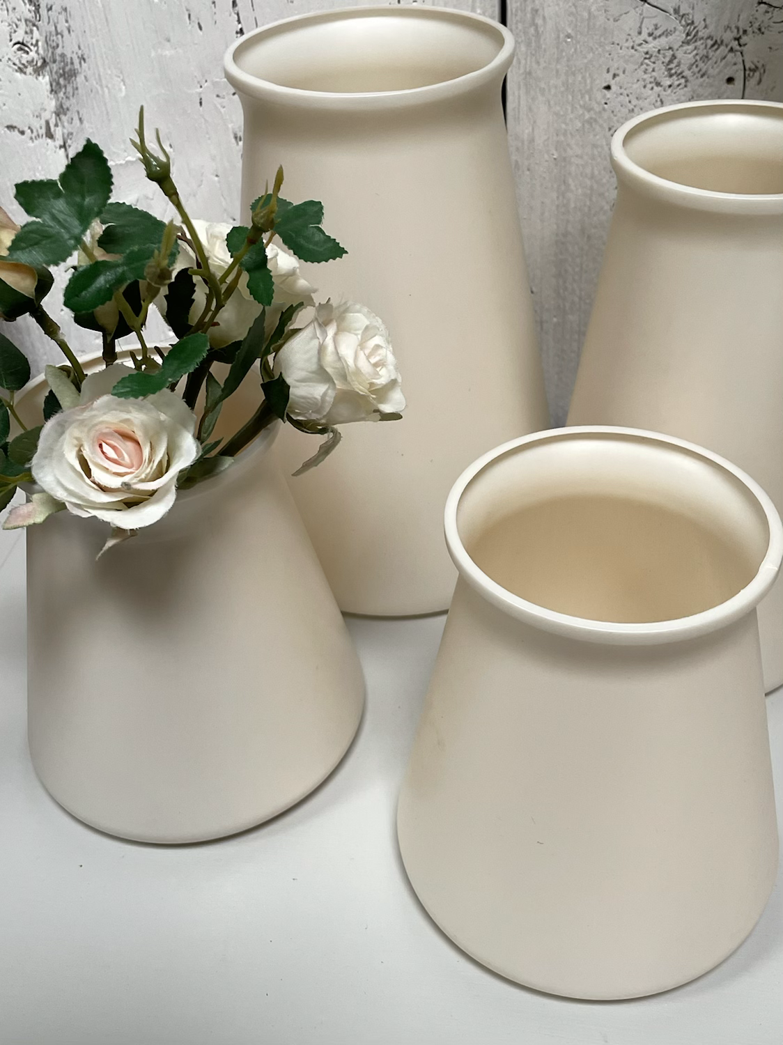 RECYCLED Vase in Pearl - small