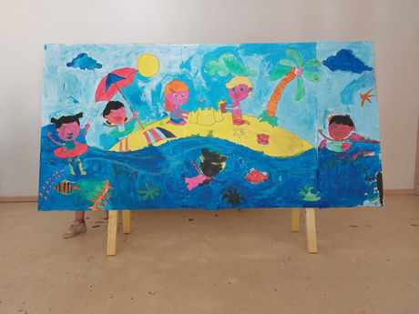 Fresque enfants, fresque participative