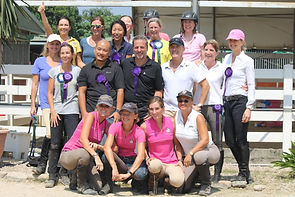Photo of student riding horse during a holiday camp at Clearwater Bay Equestrian Centre (CEEC)