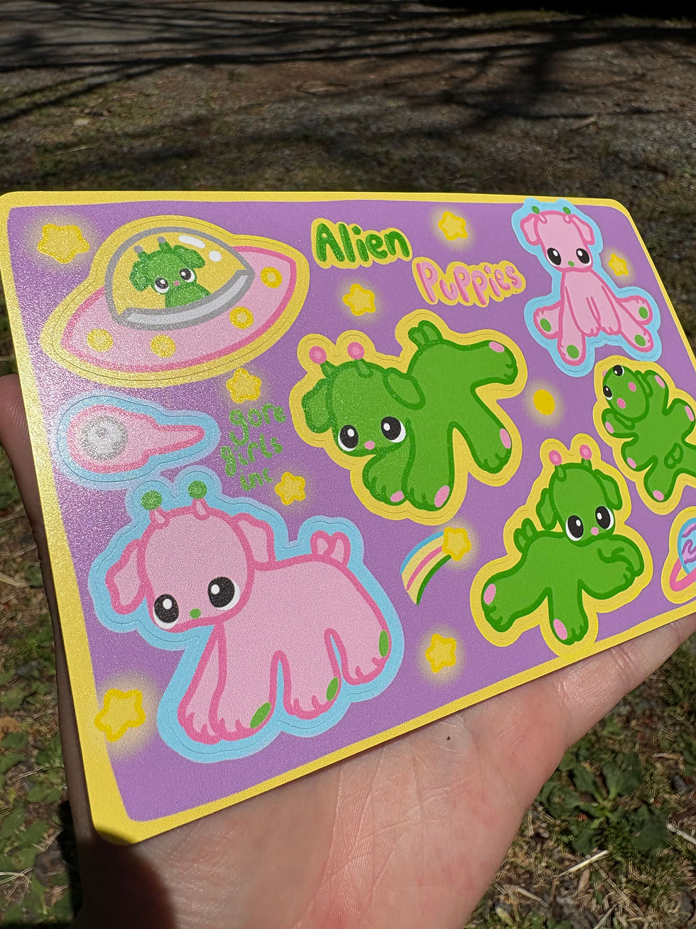 Thumbnail: Alien Puppy Sticker Sheet 