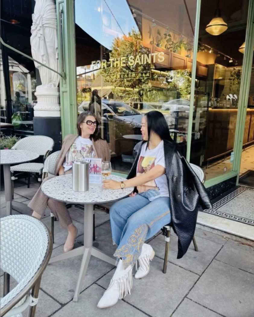 Cat and Mimi at FTS in Cat Thorne T-shirts