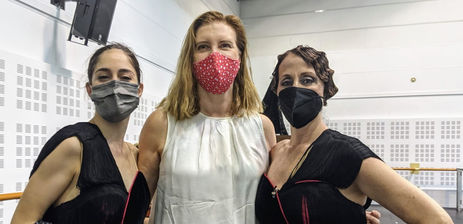Con las dos Bellas Otero: Patricia Guerrero y Maribel Gallardo