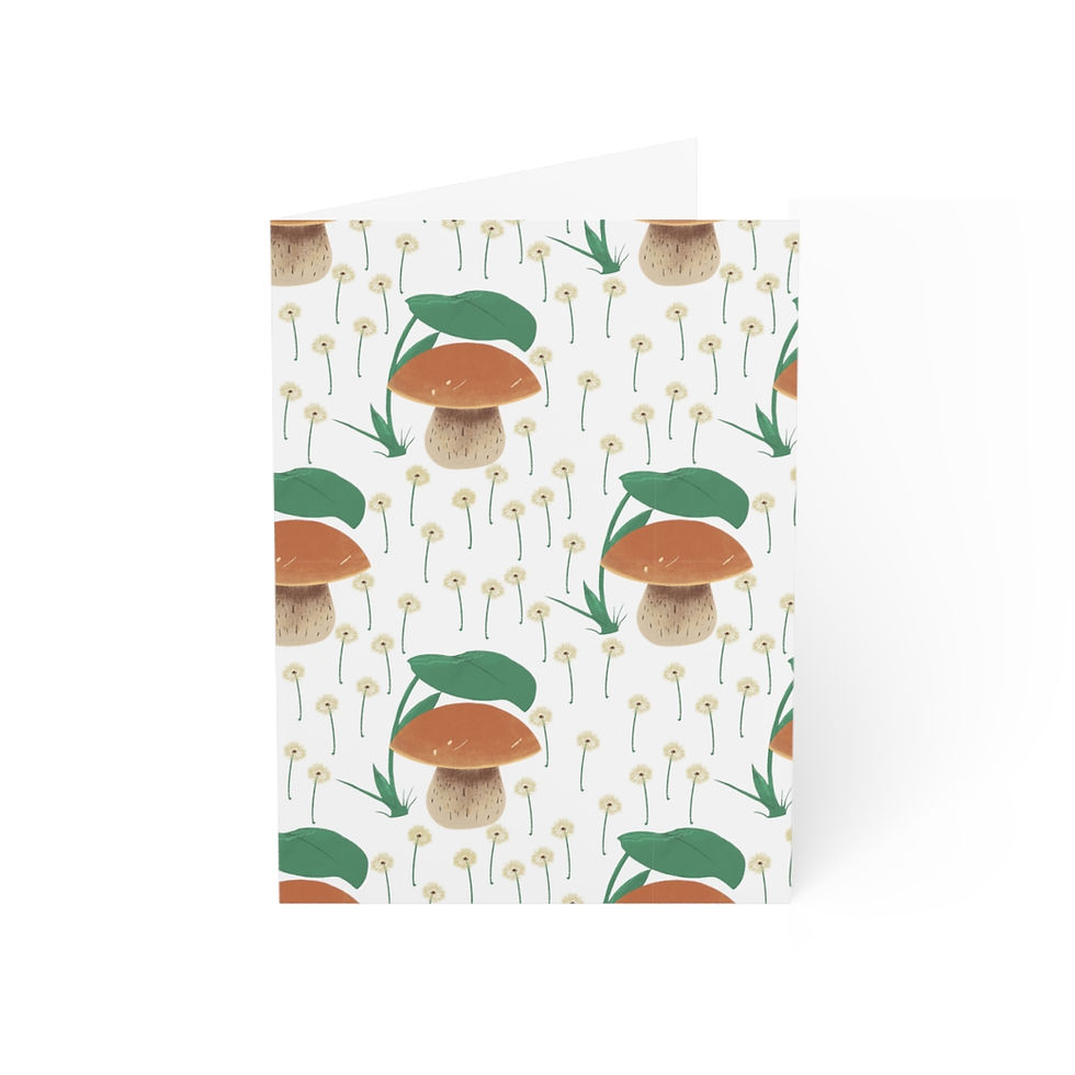 Thumbnail: Lil Mushroom Greeting Cards (1, 10, 30, and 50pcs)