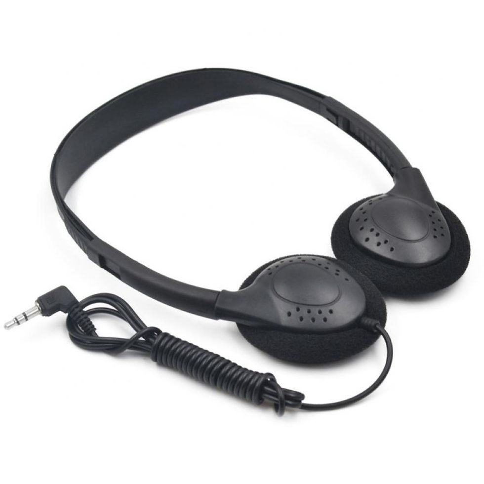 Thumbnail: Comfortable Wearing Noise Reduction ABS Portable Headphone Wired Headset Earbud 