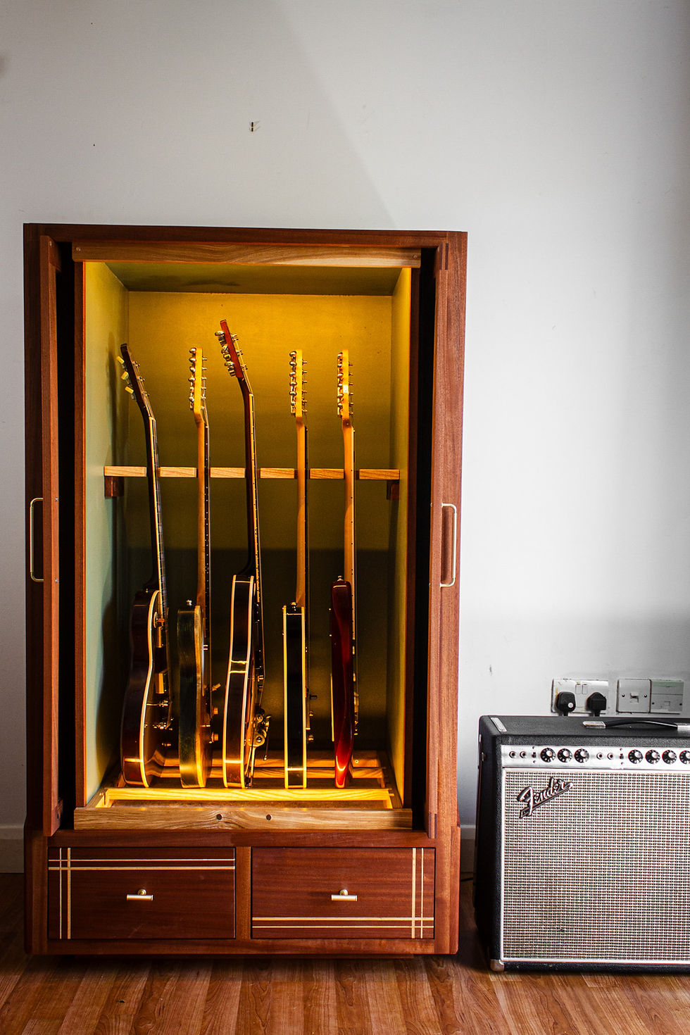 Thumbnail: Ely Cabinet 10 Guitars Luxury Guitar Display Cabinet | Cabinet