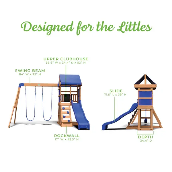 Thumbnail: Backyard Discovery Aurora Wooden Cedar Swing Set