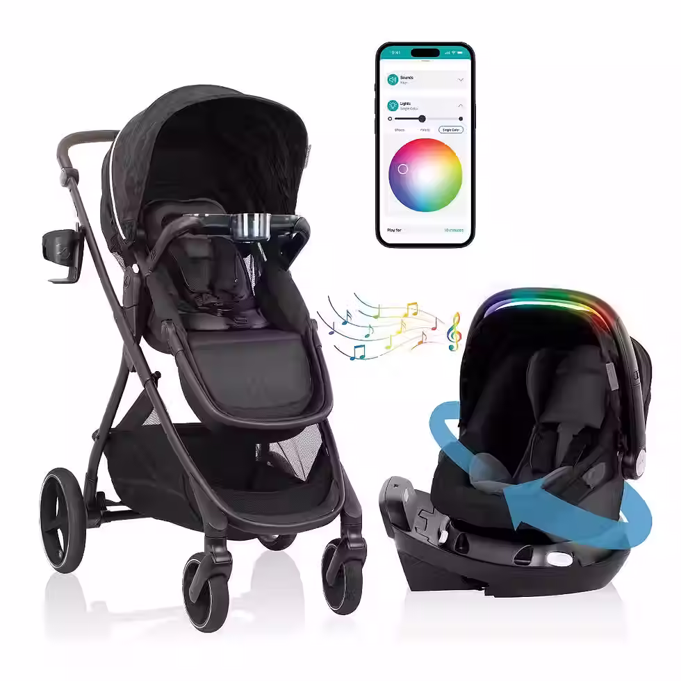 Thumbnail: Evenflo Shyft Intuiti+ Travel System Featuring Revolve180 LiteMax NXT
