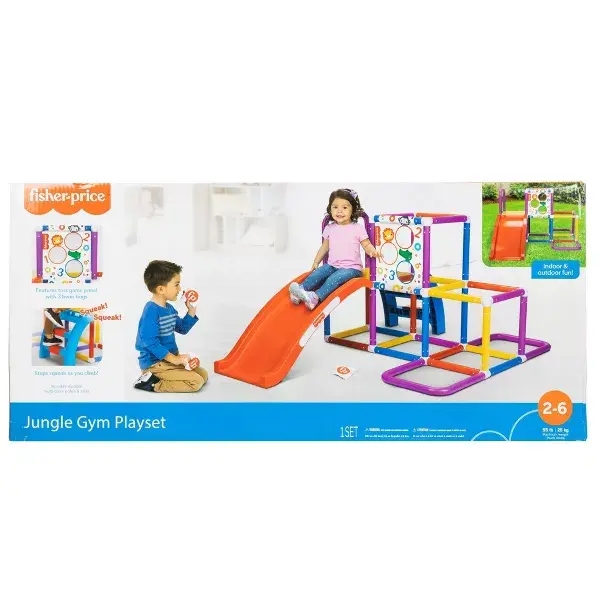Thumbnail: Fisher-Price Climbing Jungle Gym Play Set with Toss Game
