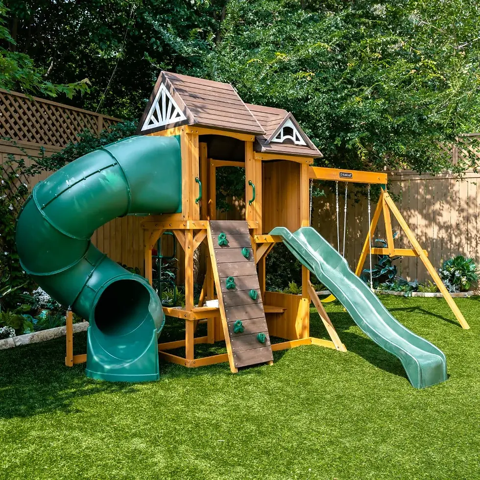 Thumbnail: KidKraft Laurel Retreat Wooden Swing Set