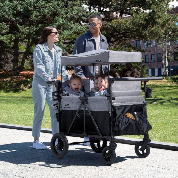 Thumbnail: Delta Children Jeep Wrangler Deluxe Stroller Wagon with Cooler Bag