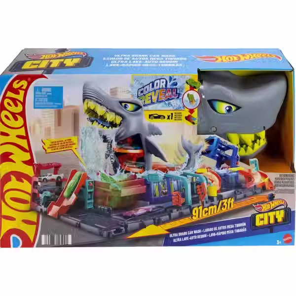 Thumbnail: Hot Wheels Ultra Shark Car Wash Playset