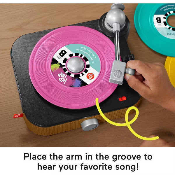 Thumbnail: Fisher-Price Rockin' Record Player Musical Toy for Preschool Pretend Play