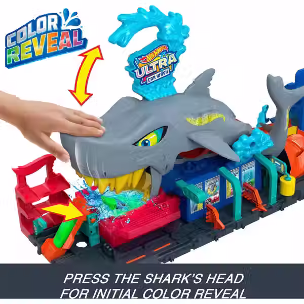 Thumbnail: Hot Wheels Ultra Shark Car Wash Playset