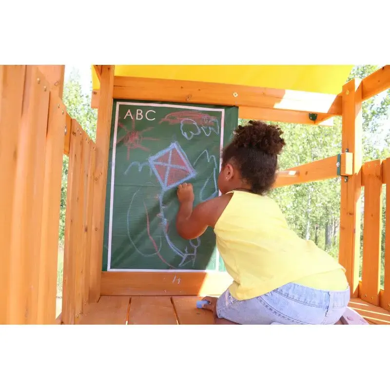 Thumbnail: Kidkraft Brightside Wooden Swing Set / Playset