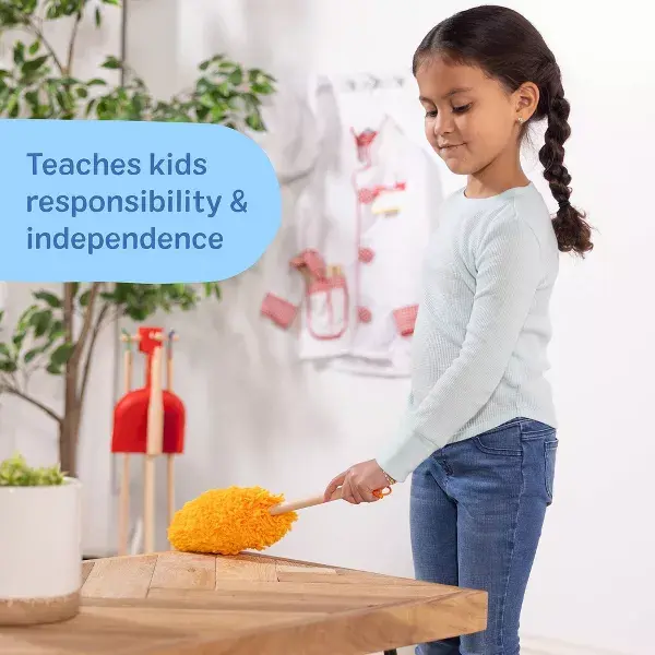 Thumbnail: Melissa & Doug Dust Sweep Mop 6-Piece Pretend Play Set