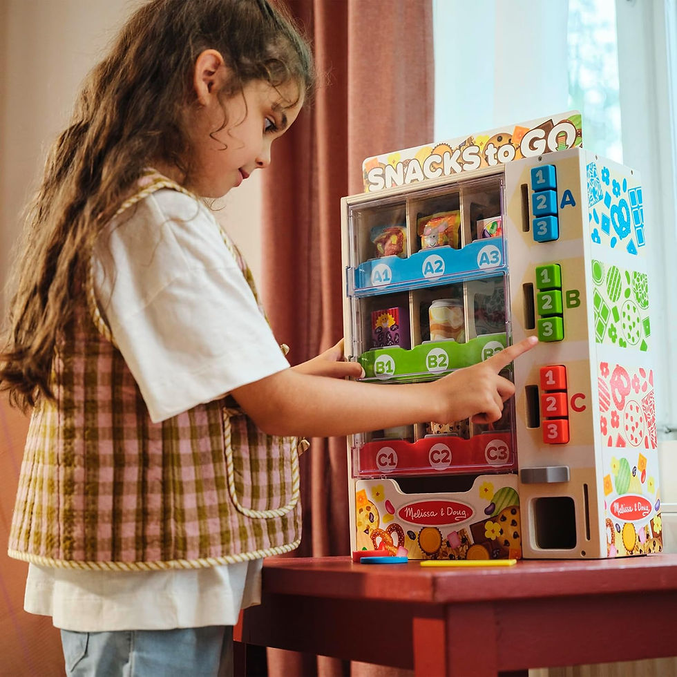 Thumbnail: Melissa & Doug Sort Stock Select Wooden Food Vending Machine