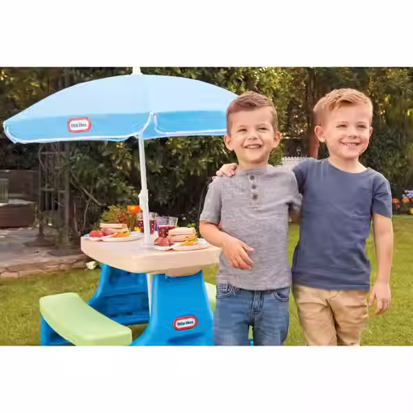 Thumbnail: Little Tikes Easy Store Jr. Play Table with Umbrella