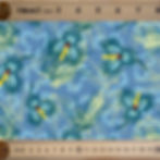 Blue, Red and Yellow Orchids on Textured Blue to scale