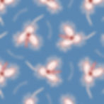 Pink Faery Orchids on Powder Blue digital