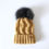 Miniatura: Gorro cable con pompón zorro / Cable hat with fur fox pompom
