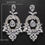Thumbnail: Luxurious Rhinestone Drop Earrings for Women - Exaggerated Sparkling Statement J