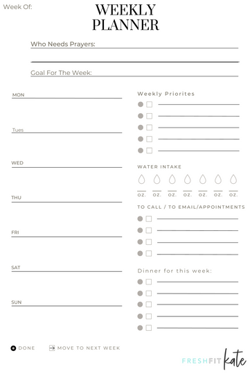 Free Weekly Planner