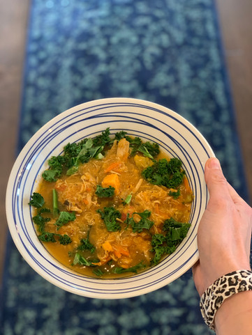 Veggie Loaded Roasted Chicken Soup