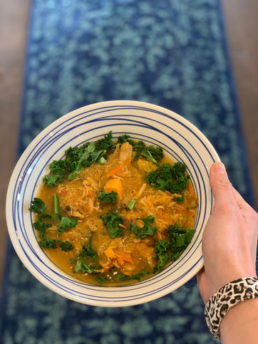Veggie Loaded Roasted Chicken Soup